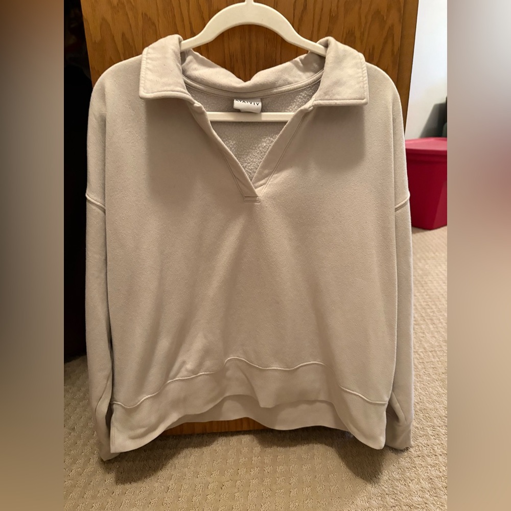 Cream Ava + Viv Polo Sweatshirt